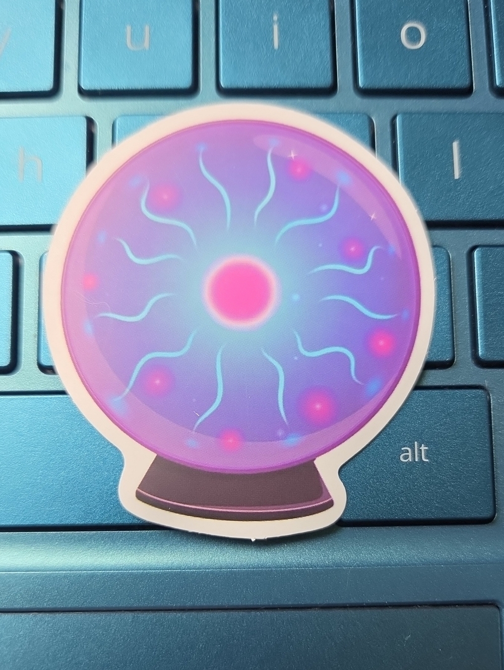 Purple Plasma Ball Phone Grip - Decorative Phone Accessory